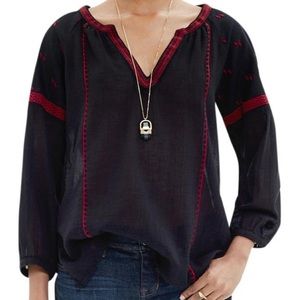 Madewell Lightstitch Top with 3/4 length sleeves
